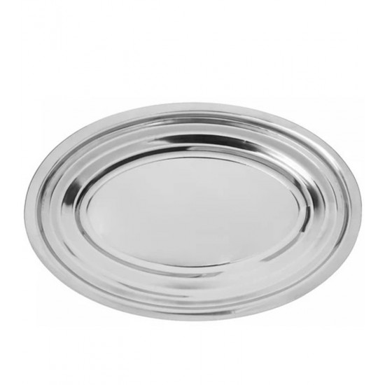 Travessa Oval Rasa 26,5 cm em Aço Inox